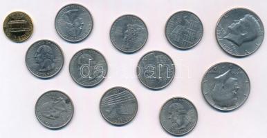 Amerikai Egyesült Államok 1974. 1/2$ Cu-Ni "Kennedy" + 1976. 1/2$ Cu-Ni "Kennedy"...