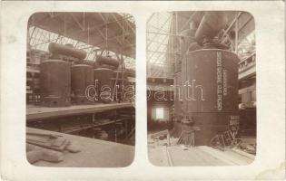 1913 Cservenka, Crvenka; Cukorgyár belső, Skodaművek tartályaival / sugar factory interior, containers of Skoda Werke A.G. Pilsen. photo