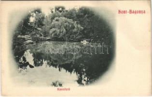 Hontbagonya, Hont-Bagonya, Bohunice; kastély tó / castle, park, lake (EB)