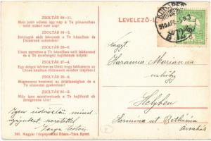 1910 Budapest VIII. Nap utcai Magyar Baptista Imaház. Hátoldalon zsoltárok