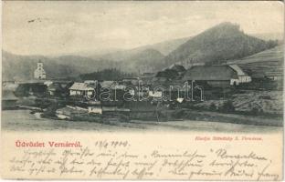 1900 Vernár, Wernsdorf, Vernár; látkép. Stitnitzky S. kiadása / general view (vágott / cut)