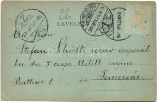 1901 Eperjes, Presov; Fő utca, templom / main street, church (Rb)