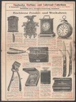 cca 1910 Deutsche Waffen- und Fahrrad-Fabriken H. Burgsmüller & Söhne illusztrált prospektus, 16...