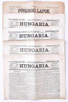 1866 A Hungaria című német nyelvű újság 4 db száma