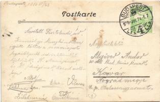 1916 Budapest II. Hűvösvölgy, Zülchner kunyhója, saját felvétele és levele. photo (fl)