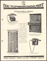 cca 1920-1930 Bp. V., Dial Telefonkereskedelmi Rt. prospektusa, 5 sztl. oldal., kiadói papírmappában