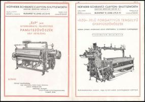 1935 Hofherr-Schrantz-Clayton-Schuttleworth Magyar Gépgyári Művek prospektusa pamutszövőszékről + kitöltetlen oklevél