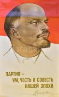 Lenin Szovjet plakát cca 1970. Kis gyűrődéssel / Soviet Lenin poster. With small crease 60x90 cm