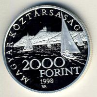1998. 2000Ft Ag "Balatoni hajók" T:PP Csak 10.000db!