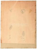 Gáborjáni Szabó Kálmán (1897-1955): Bracciano, 1931. Fametszet, papír. Jelzett. Paszpartuban. Kissé ...