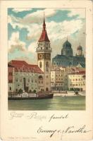 1900 Passau. Verlag v. G. Kanzier. litho (r)