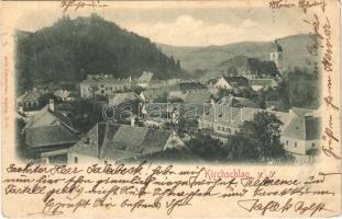 1899 Kirchschlag in der Buckligen Welt, general view, castle ruins. Alois Pelnitschar (EK)