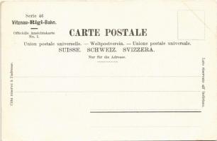 Luzern, Lucerne; mit dem Rigi. Coll. Stolle No. 538.  Serie 46. Vitznau-Rigi-Bahn. Officielle Ansich...