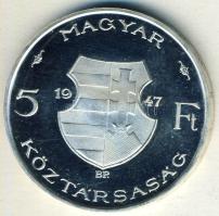 1947. 5Ft Ag "Kossuth" utánveret T:PP R!