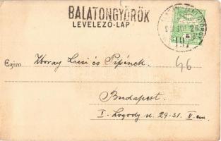 1900 Balaton, Szent Mihály hegy és kápolna. Mérei Ignác 101. sz. (szakadás / tear)