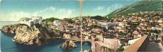 1912 Dubrovnik, Ragusa; kinyitható panorámalap / folding panoramacard