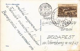 1938 Beregszász, Beregovo, Berehove; vasútállomás, Donáth kerti vendéglő, garage és kávéház, Állami ...