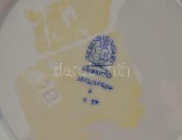 Herendi Sprog (Herend Sevres Roses - Vieille Rose de Herend) mintás, tányér. Kézzel festett, jelzett...