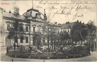 1909 Leoben, K.k. Post u. Telegrafen Amt / post and telegraph office, cannons
