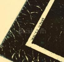 Egresi Zsuzsa (1954-): Érkezés a Holtak szigetére, 1981. Színes rézkarc, papír, jelzett. Különnyomat...