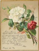 cca 1880-1890 Régi levélgyűjtemény, köszöntő, jót kívánó levelekkel, szép levélpapírokon dombornyomo...