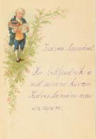 cca 1880-1890 Régi levélgyűjtemény, köszöntő, jót kívánó levelekkel, szép levélpapírokon dombornyomo...