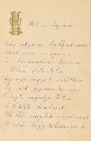 cca 1880-1890 Régi levélgyűjtemény, köszöntő, jót kívánó levelekkel, szép levélpapírokon dombornyomo...