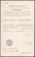 1903 Bp., Latin nyelvű kinevezési okmány, Vaszary Kolos (1832-1915) bíboros fejléces papírján, saját kezű aláírásával és pecsétjével, szép állapotban