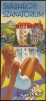 1930 Svábhegyi Szanatórium Budapest dekoratív art deco stílusú reklámlap szép állapotban