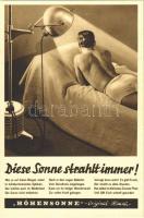 ~1950 Eredeti Hanaui Ultraviolett Napfénylámpa / Diese Sonne strahlt immer! Höhensonne Original Hanau / German Ultraviolet sunlight lamp advertisement