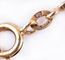 18K arany lánc gondolás medállal és gyűrű. Jelzettek 18,26g