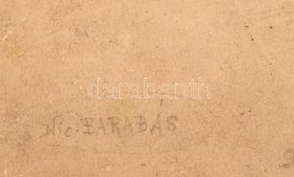 Olvashatatlan jelzéssel, XIX. sz. működött festő alkotása: Szakállas férfi portréja. Akvarell, ceruz...