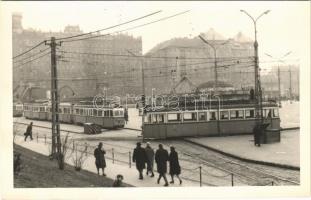 Budapest II. Moszkva tér (Széll Kálmán tér), villamosok. photo