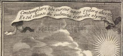 cca 1700-1750 Francesco Solimena (1657-1747) után: Hajózási műszerek. Rézmetszet, papír. Üvegezett f...