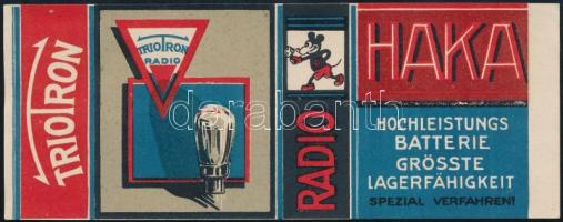 1925 Triotron Radio német nyelvű számolócédula Mickey egér motívummal, szép állapotban