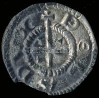 Béla herceg 1064-74. Denár Ag ÉH.6 T:3 patina, széle kitörve