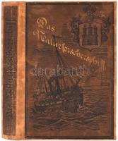 Sophie Wörishöffer: Das Naturforscherschiff oder Fahrt der jungen Hamburger mit der ,,Hammonia nach den Besitzungen ihres Vaters in der Südsee. Bielefeld-Leipzig, 1880, Velhang& Klasing, 4+464 p.+ 21 t. Egészoldalas képtáblákkal illusztrált. Német nyelven. (Első kiadás ?) Átkötött modern egészműbőr-kötés, az eredeti aranyozott elülső borítót és a gerincet a borítóra kasírozták, javított kötéssel, egy képtáblát újra bekötöttek, körbevágott.
