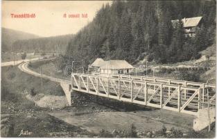 Tusnádfürdő, Baile Tusnad; vasúti híd. Adler fényirda 1067. 1909. / railway bridge