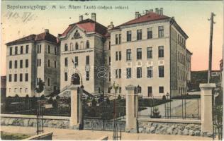 1913 Sepsiszentgyörgy, Sfantu Gheorghe; M. kir. állami tanítónőképző intézet / teachers training institute + SEPSISZENTGYÖRGY P.U.