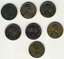 USA 1902-70. 1c "Indián (1x), "Lincoln" (6x) T:3