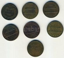 USA 1902-70. 1c "Indián (1x), "Lincoln" (6x) T:3
