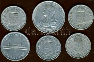 1941-45. 2P Alu (4x), 5P Alu (1x), 5P Alu "Horthy" (1x) T:2,3
