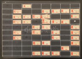 Több, mint 700 db ajánlási ragjegy, Budapest gyűjtemény régi házi készítésű kiállítási lapokon és bo...