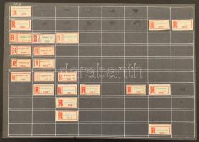 Több, mint 700 db ajánlási ragjegy, Budapest gyűjtemény régi házi készítésű kiállítási lapokon és bo...