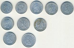 Csehszlovákia 1954-71. 5H (2x), 10H (7x), 25H (1x) T:3