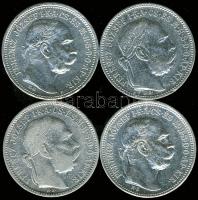 1895-1915. 1K Ag (4x) mind klf évszámmal! T:2/3,3