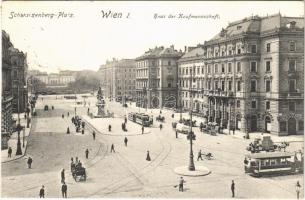 Wien, Vienna, Bécs I. Haus der Kaufmannschaft, Schwarzenberg Platz / square, trams