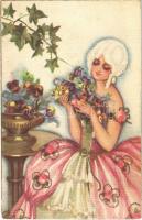 Italian art postcard, lady. Ballerini & Fratini 202. s: Chiostri