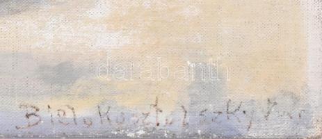 Kosztolszky jelzéssel: Csendélet, olaj, kasírozott vászon, kis kopásnyomokkal, 40×47 cm