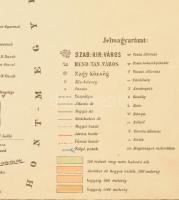 cca 1900 Bars vérmegye térképe. Posner. 22x28 cm